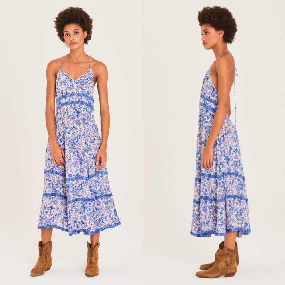 BASH PARIS BIRDY DRESS PAISLEY BLUE